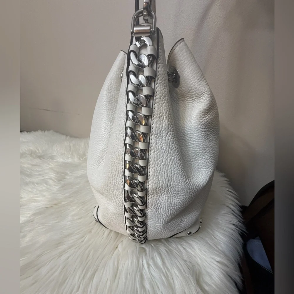 Michael Kors Alanis Small Pebbled Leather Bucket Bag